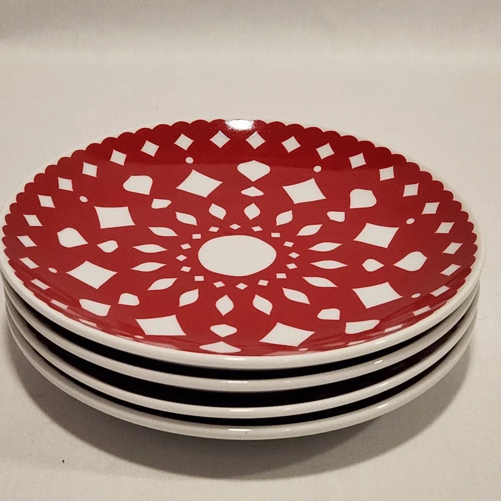 Set 4‎ Crate & Barrel Dessert Plates 6.5